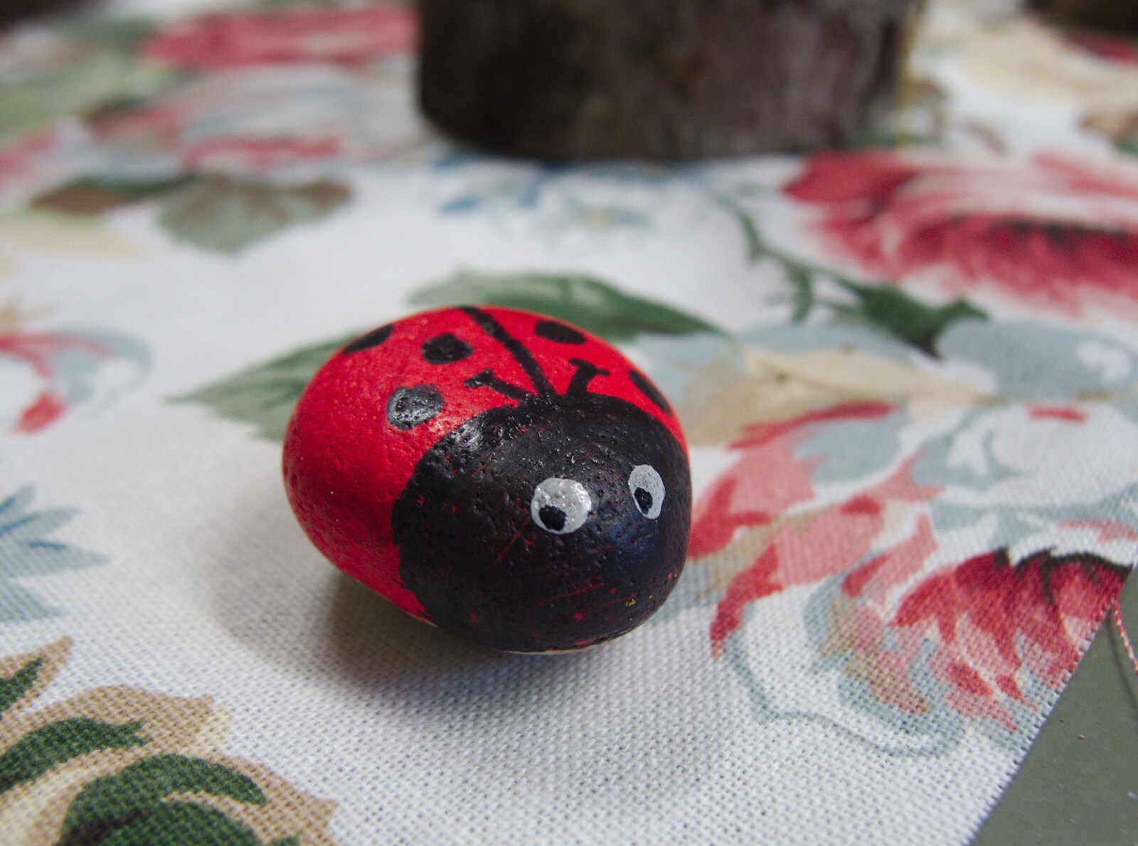 A stone ladybird from The BSCC at Gissing, Taxi Protests and Eye Scarecrows - 8th June 2019