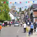 The bunting's out on Mere Street, The Diss Carnival 2019, Diss, Norfolk - 9th June 2019