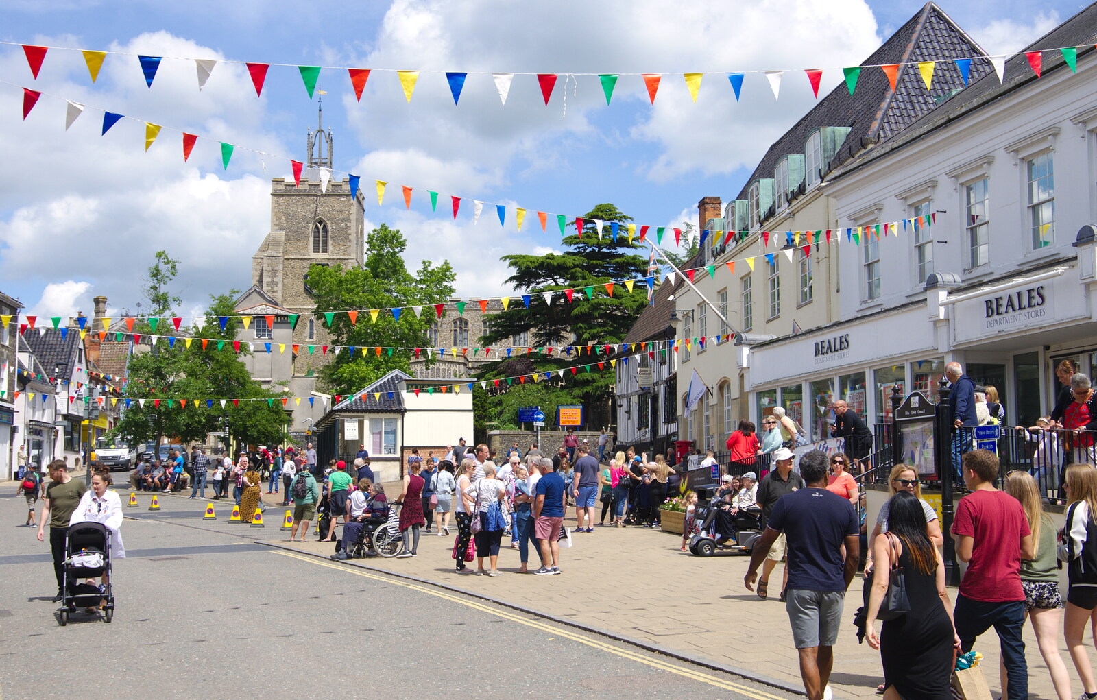 The Market Place in Diss from The Diss Carnival 2019, Diss, Norfolk - 9th June 2019