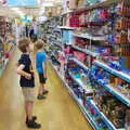 The boys spend their pocket money in Poundland, The Diss Carnival 2019, Diss, Norfolk - 9th June 2019