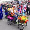 The dude on his flowery bicycle, The Diss Carnival 2019, Diss, Norfolk - 9th June 2019