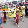 Some children have made their own dinosaur costumes, The Diss Carnival 2019, Diss, Norfolk - 9th June 2019