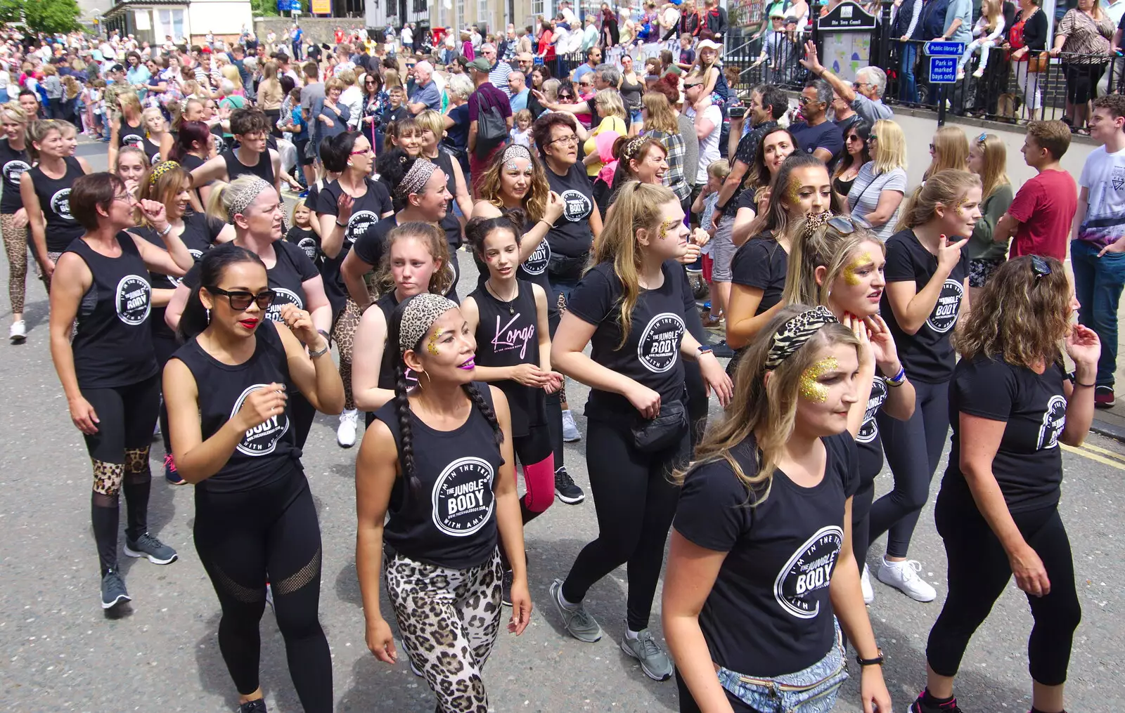 The Jungle Body dance/fitness group, from The Diss Carnival 2019, Diss, Norfolk - 9th June 2019