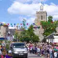 There's a golden streamer explosion, The Diss Carnival 2019, Diss, Norfolk - 9th June 2019