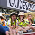 The Diss Carnival 2019, Diss, Norfolk - 9th June 2019, The Girl Guides wave at people