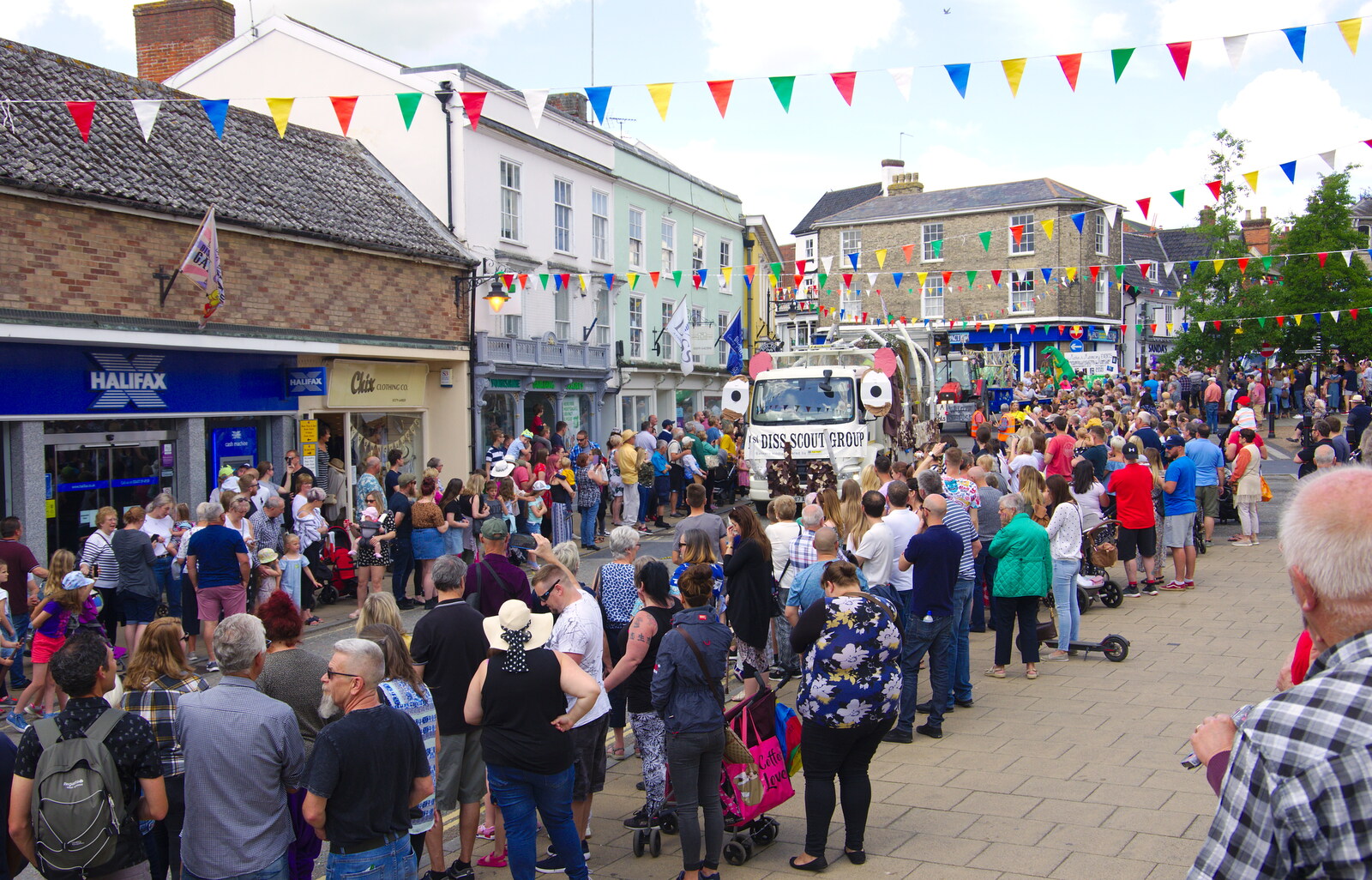 A view from outside Boots from The Diss Carnival 2019, Diss, Norfolk - 9th June 2019