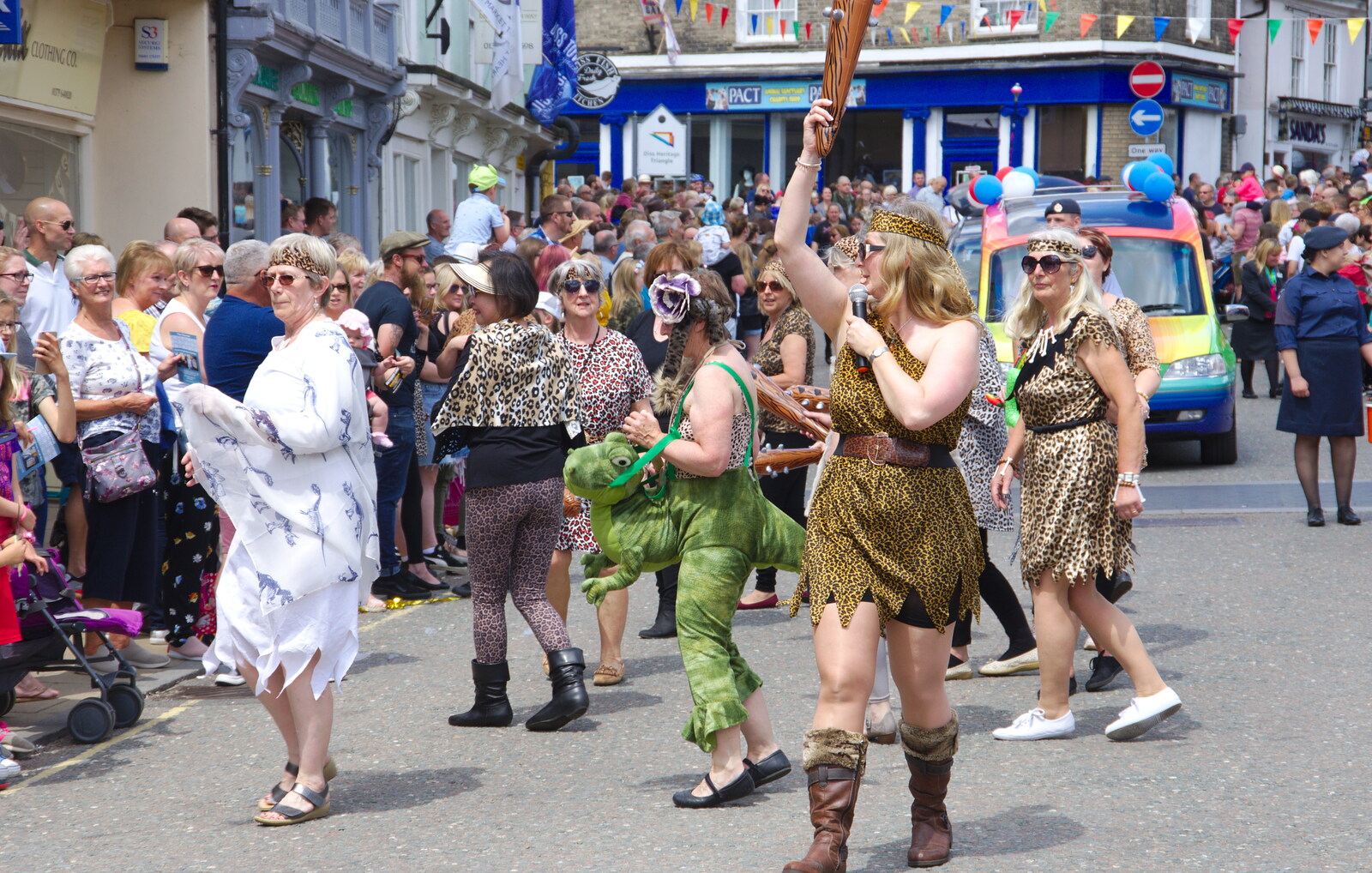 Plenty of leopard-skin costumes from The Diss Carnival 2019, Diss, Norfolk - 9th June 2019
