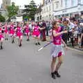 Some majorettes do their thing, The Diss Carnival 2019, Diss, Norfolk - 9th June 2019