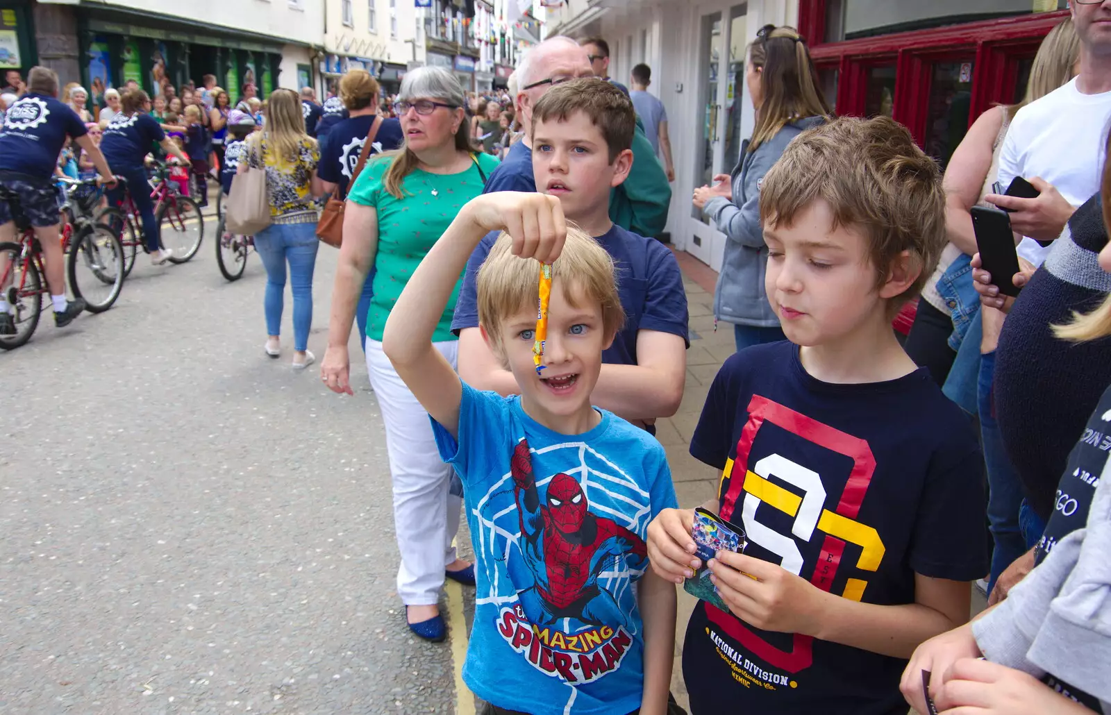 Harry gets a free-sweet hand-out, from The Diss Carnival 2019, Diss, Norfolk - 9th June 2019