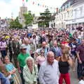 A large crowd follows the procession to the park, The Diss Carnival 2019, Diss, Norfolk - 9th June 2019