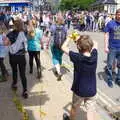 The girls trail golden ribbon around town, The Diss Carnival 2019, Diss, Norfolk - 9th June 2019