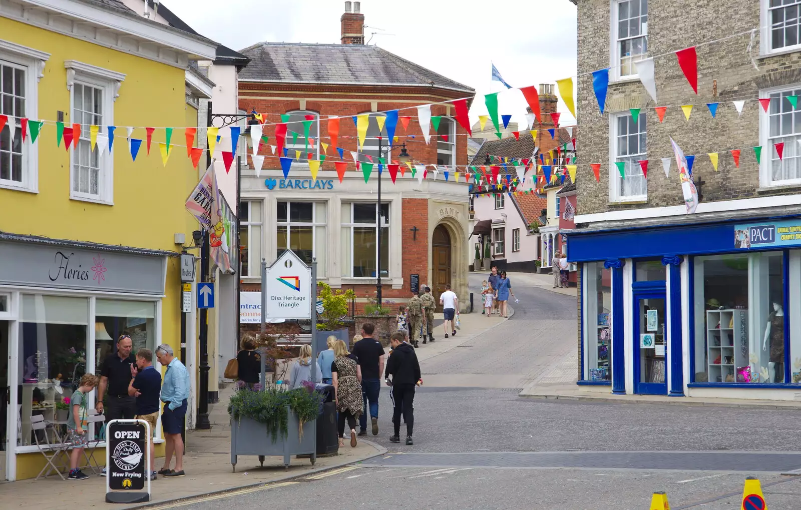 The market place and Market Hill are quiet again, from The Diss Carnival 2019, Diss, Norfolk - 9th June 2019