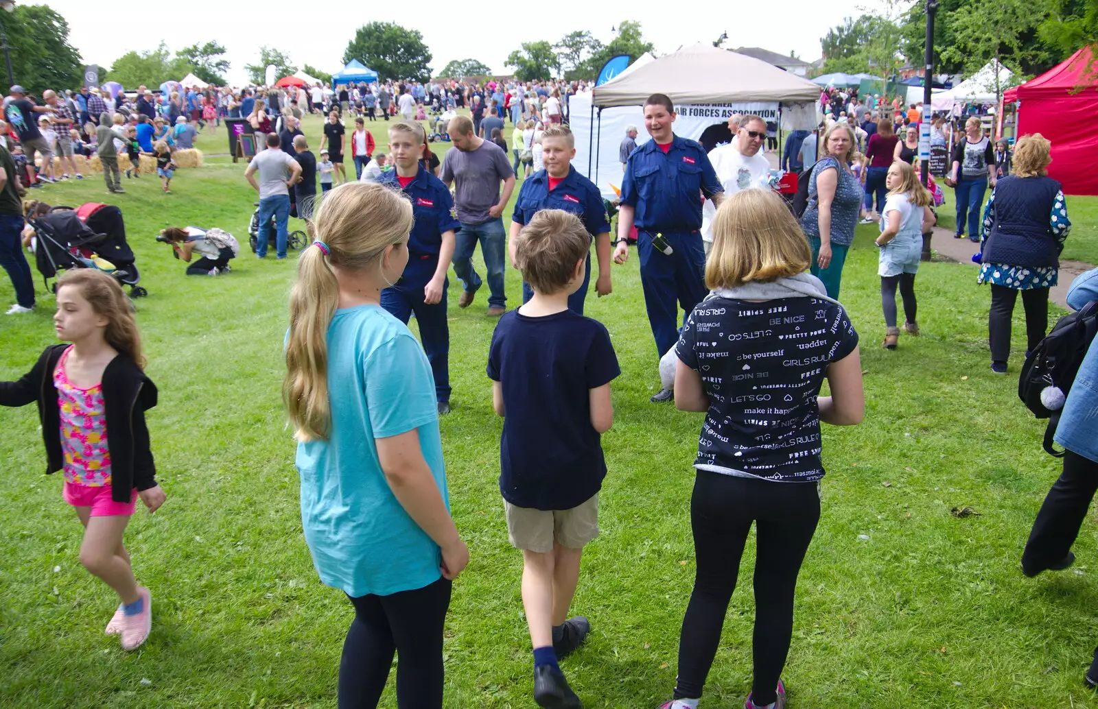 Anna, Fred and Grace in the park, from The Diss Carnival 2019, Diss, Norfolk - 9th June 2019