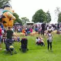 A giant Fred Flintstone floats around, The Diss Carnival 2019, Diss, Norfolk - 9th June 2019