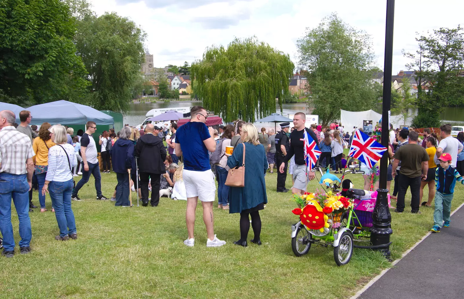 Quad bike and the Mere, from The Diss Carnival 2019, Diss, Norfolk - 9th June 2019