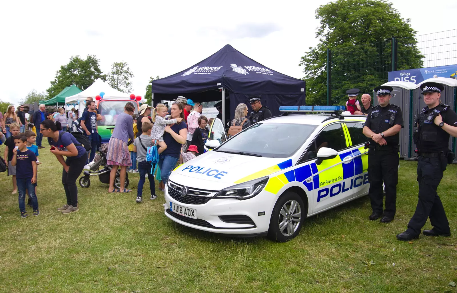 The polizei keep an eye on things, from The Diss Carnival 2019, Diss, Norfolk - 9th June 2019