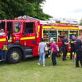 The Diss Carnival 2019, Diss, Norfolk - 9th June 2019, A fire engine is opened up