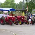 The vintage tractors are parked up, The Diss Carnival 2019, Diss, Norfolk - 9th June 2019