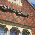 Stone lettering on an old school, The Diss Carnival 2019, Diss, Norfolk - 9th June 2019