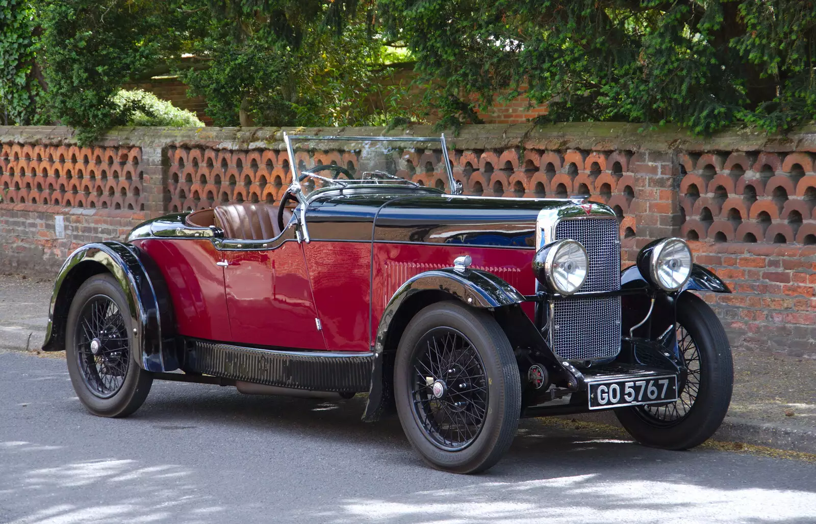 A lovely old roadster on Lambseth Street, from The Diss Carnival 2019, Diss, Norfolk - 9th June 2019