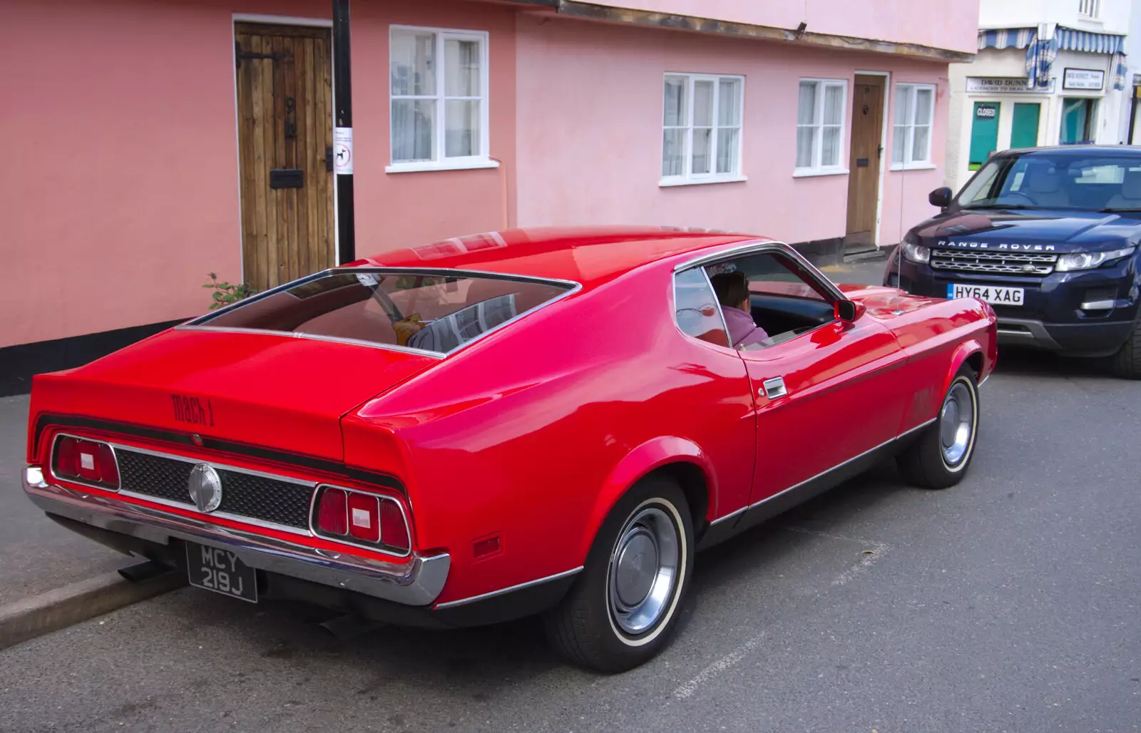 There's a cool old Mustang parked up on Church Street, from The Diss Carnival 2019, Diss, Norfolk - 9th June 2019