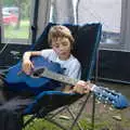 Fred plays guitar, Cliff House Camping, Dunwich, Suffolk - 15th June 2019