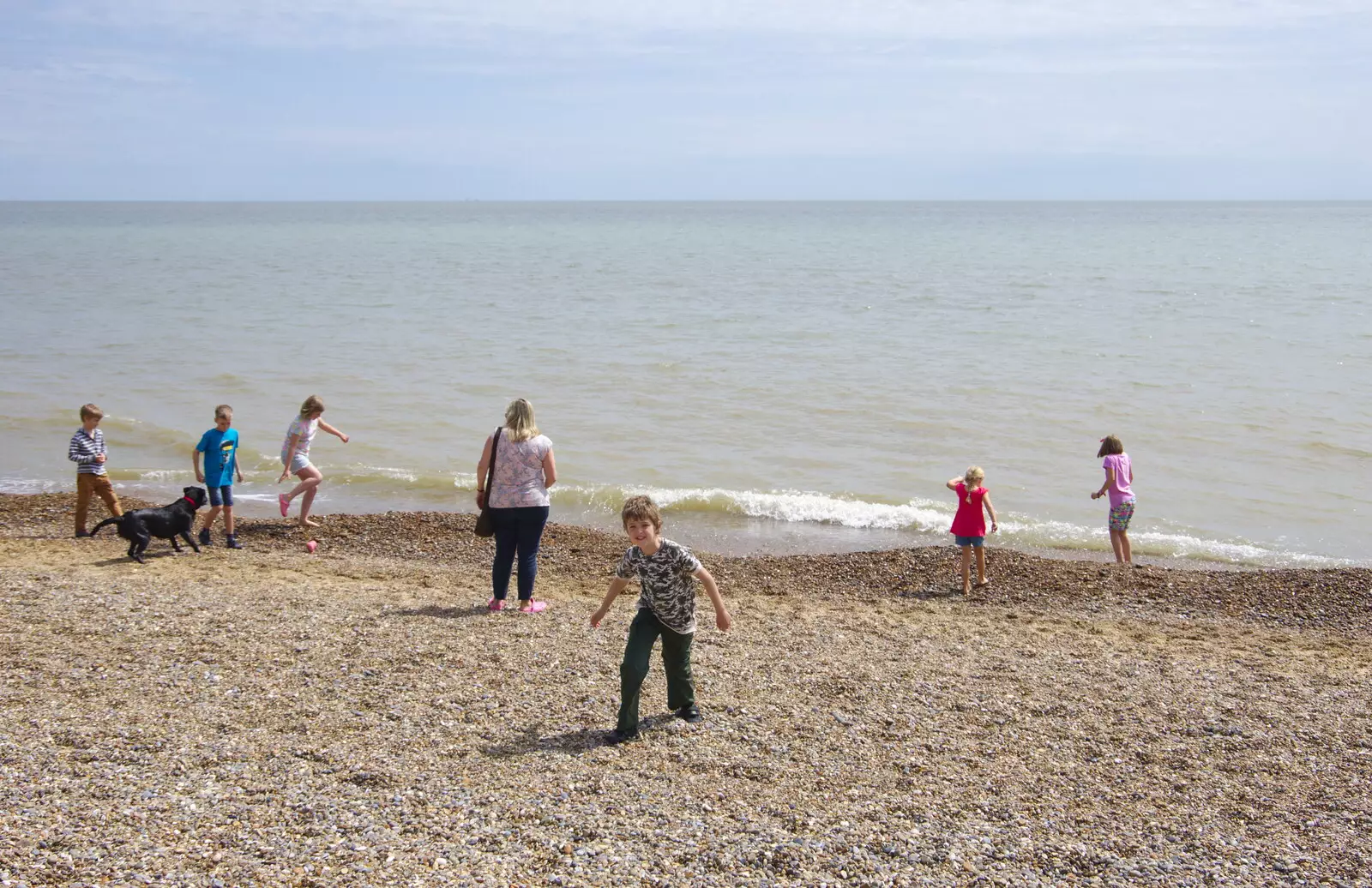 Fred on the beach, from Cliff House Camping, Dunwich, Suffolk - 15th June 2019