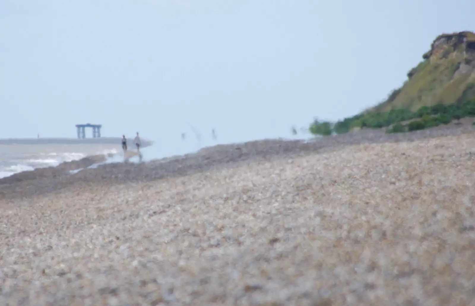 The view to Sizewell is a shimmering desert mirage, from Cliff House Camping, Dunwich, Suffolk - 15th June 2019