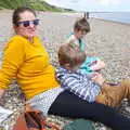 Isobel and the boys, Cliff House Camping, Dunwich, Suffolk - 15th June 2019