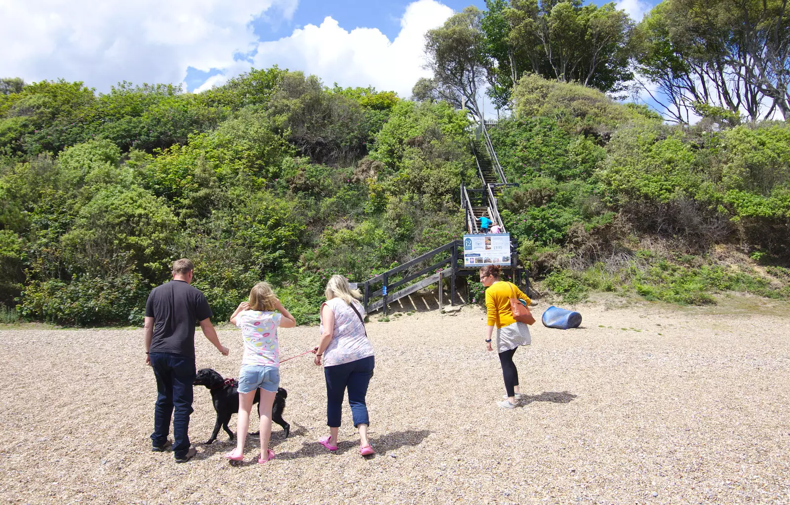 Back up the cliffs, from Cliff House Camping, Dunwich, Suffolk - 15th June 2019