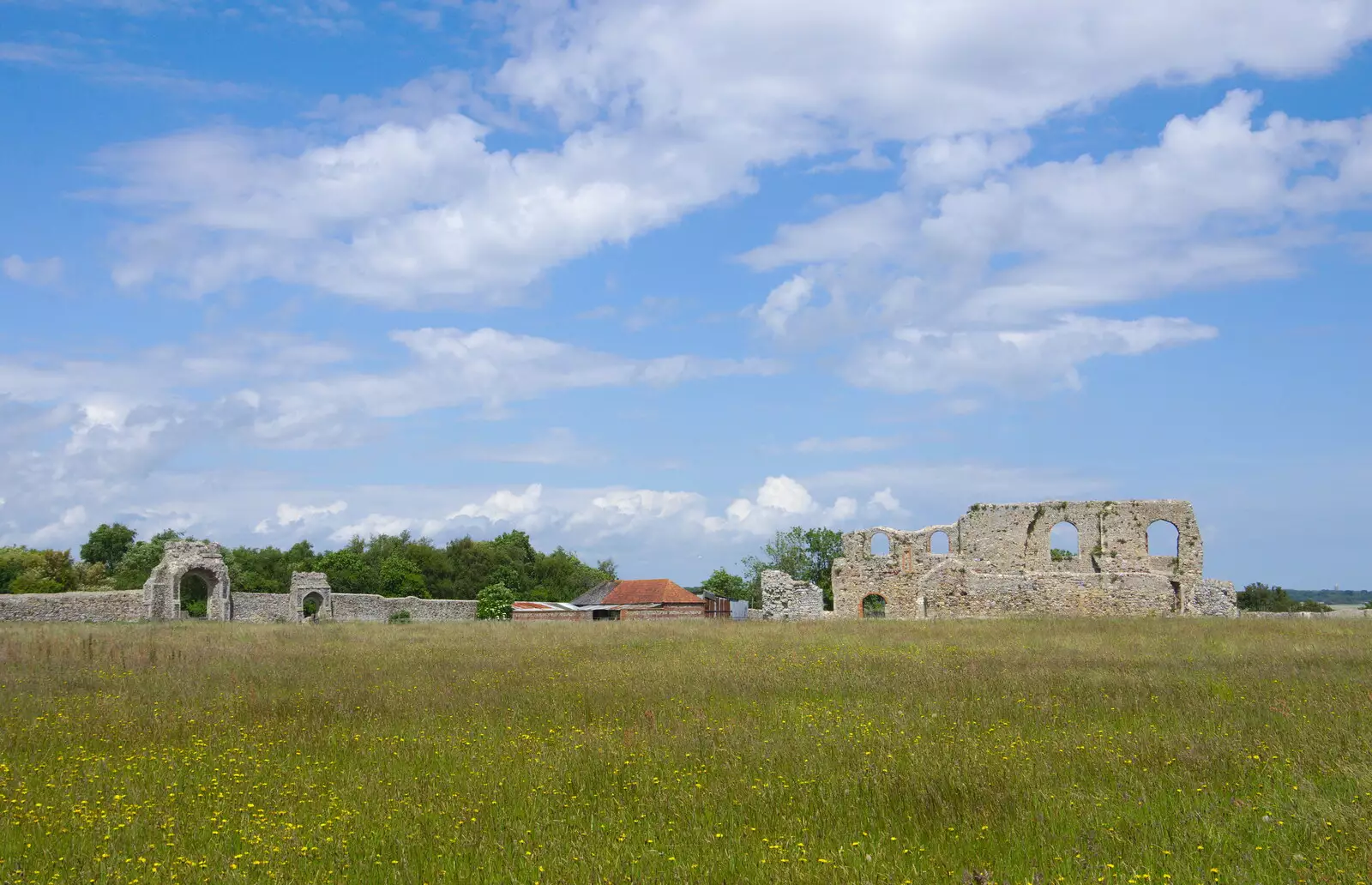 The ruins of Dunwich Abbey, from Cliff House Camping, Dunwich, Suffolk - 15th June 2019