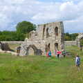 The kids have a quick explore of the abbey ruins, Cliff House Camping, Dunwich, Suffolk - 15th June 2019