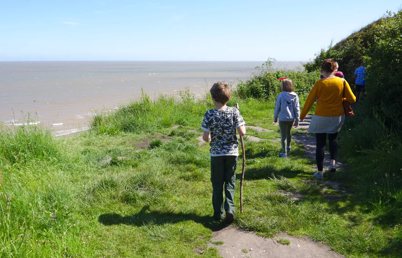 Fred on the cliff top, from Cliff House Camping, Dunwich, Suffolk - 15th June 2019