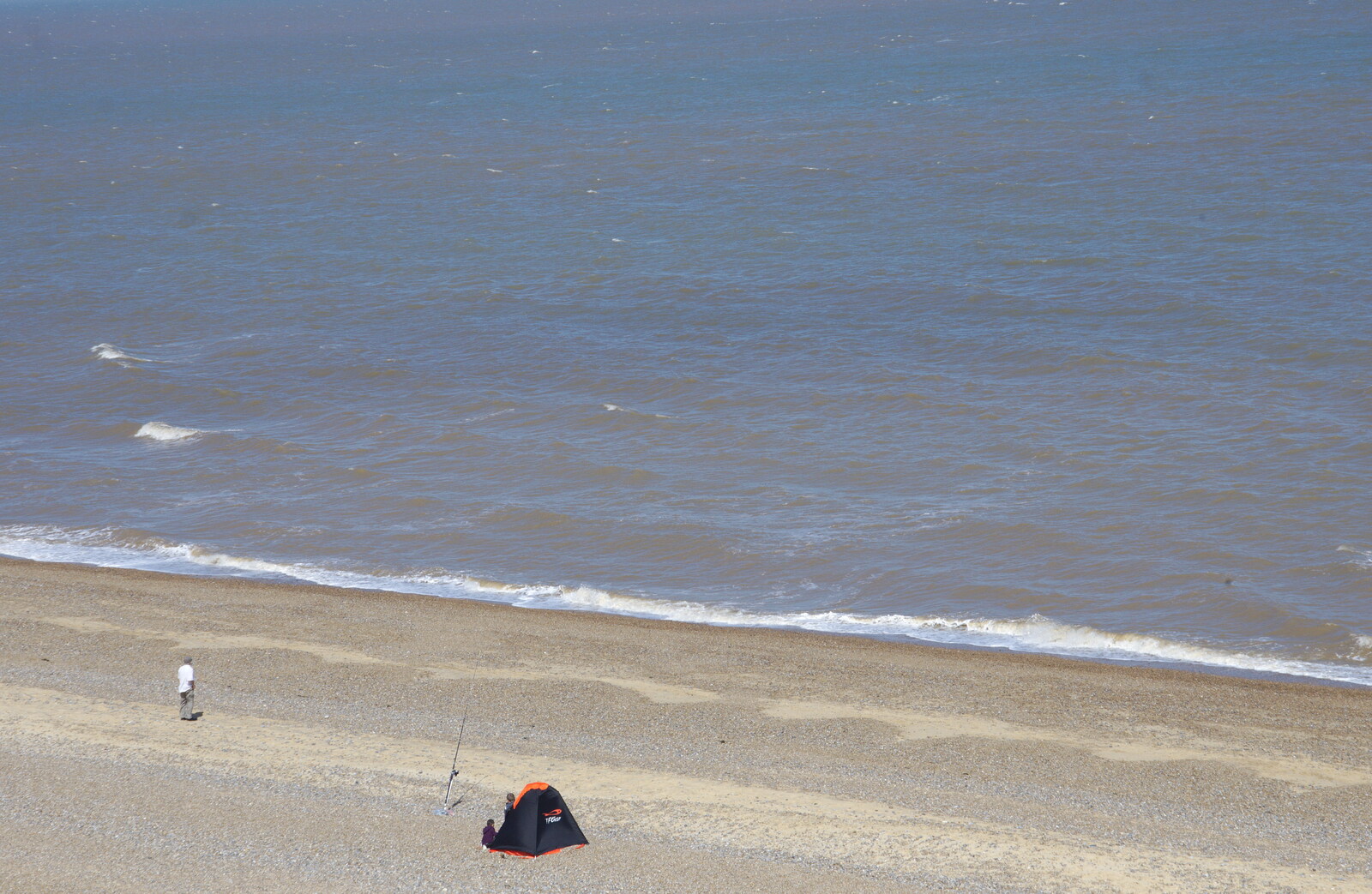 A solitary dude on the beach from Cliff House Camping, Dunwich, Suffolk - 15th June 2019
