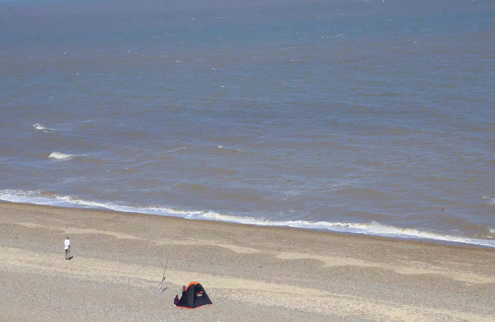 A solitary dude on the beach, from Cliff House Camping, Dunwich, Suffolk - 15th June 2019