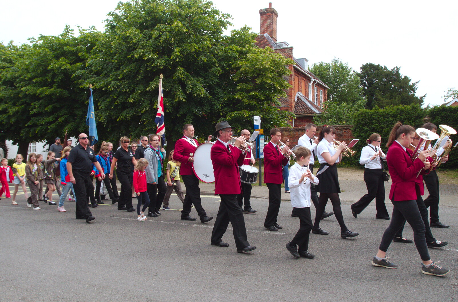 Fred and Nosher in the band from The BSCC at North Lopham, and the GSB Mayor's Parade, Eye, Suffolk - 23rd June 2019
