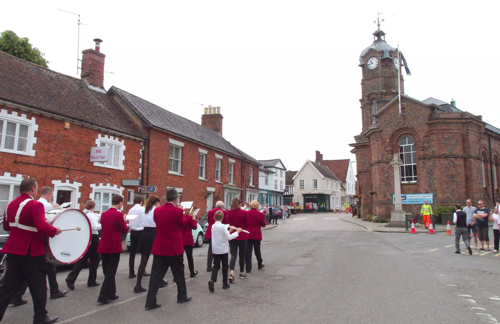 The GSB heads onto Broad Street, from The BSCC at North Lopham, and the GSB Mayor's Parade, Eye, Suffolk - 23rd June 2019