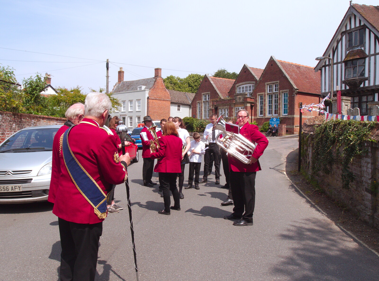 Julian with his shiny bass from The BSCC at North Lopham, and the GSB Mayor's Parade, Eye, Suffolk - 23rd June 2019
