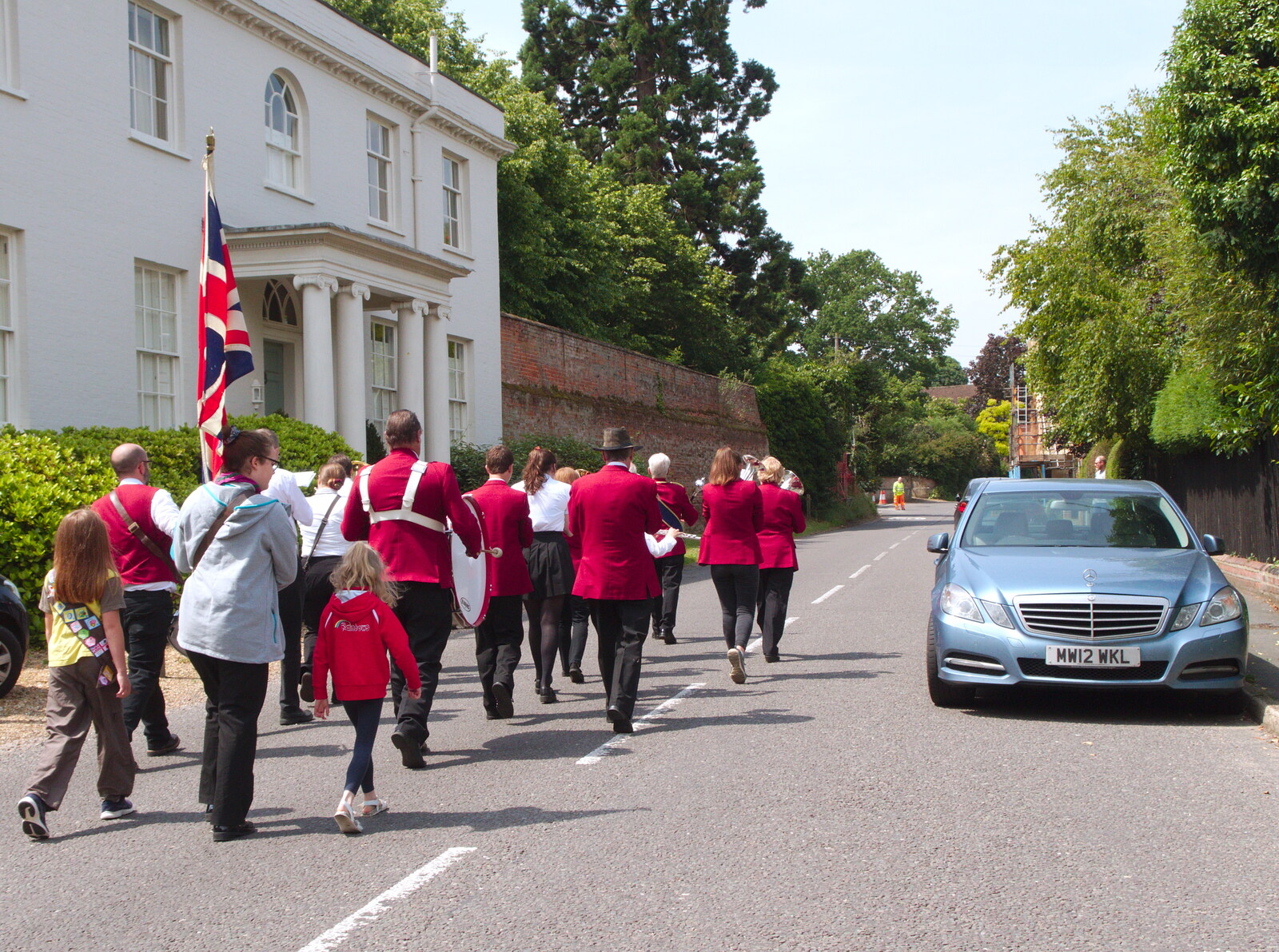 Heading up Castle Street from The BSCC at North Lopham, and the GSB Mayor's Parade, Eye, Suffolk - 23rd June 2019