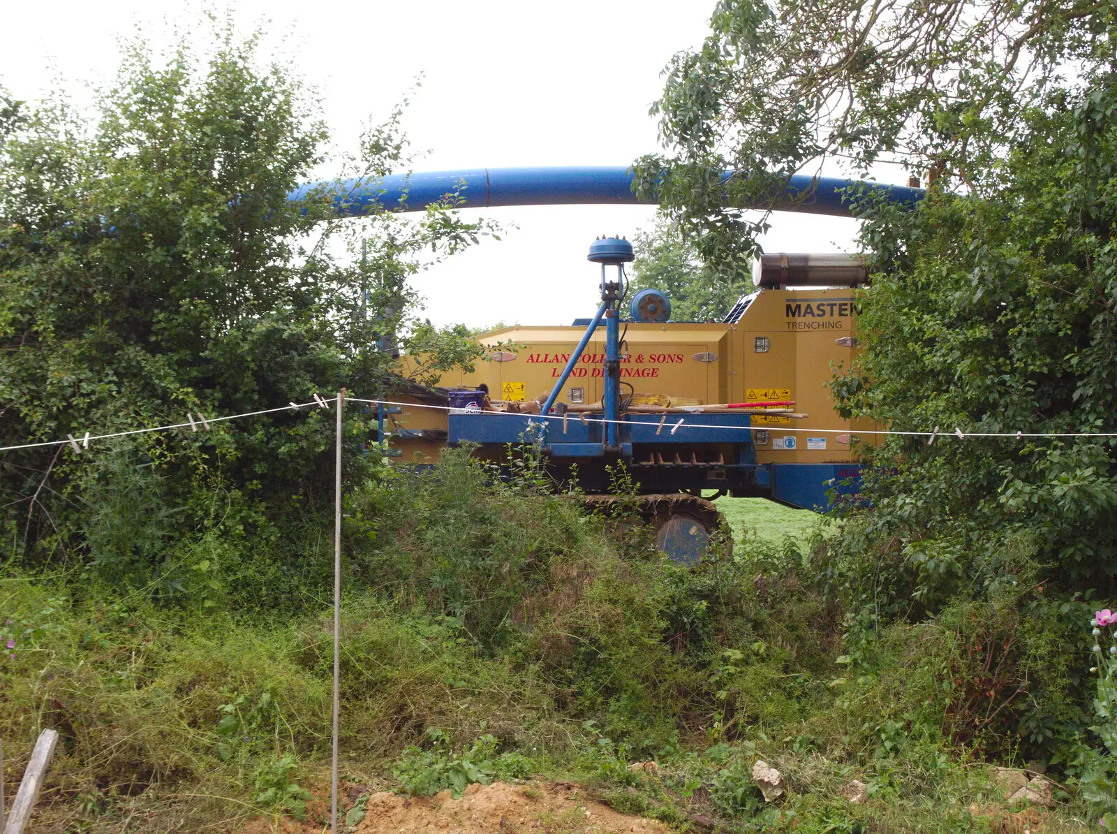 The pipe is lifted into the air, from The BSCC at North Lopham, and the GSB Mayor's Parade, Eye, Suffolk - 23rd June 2019