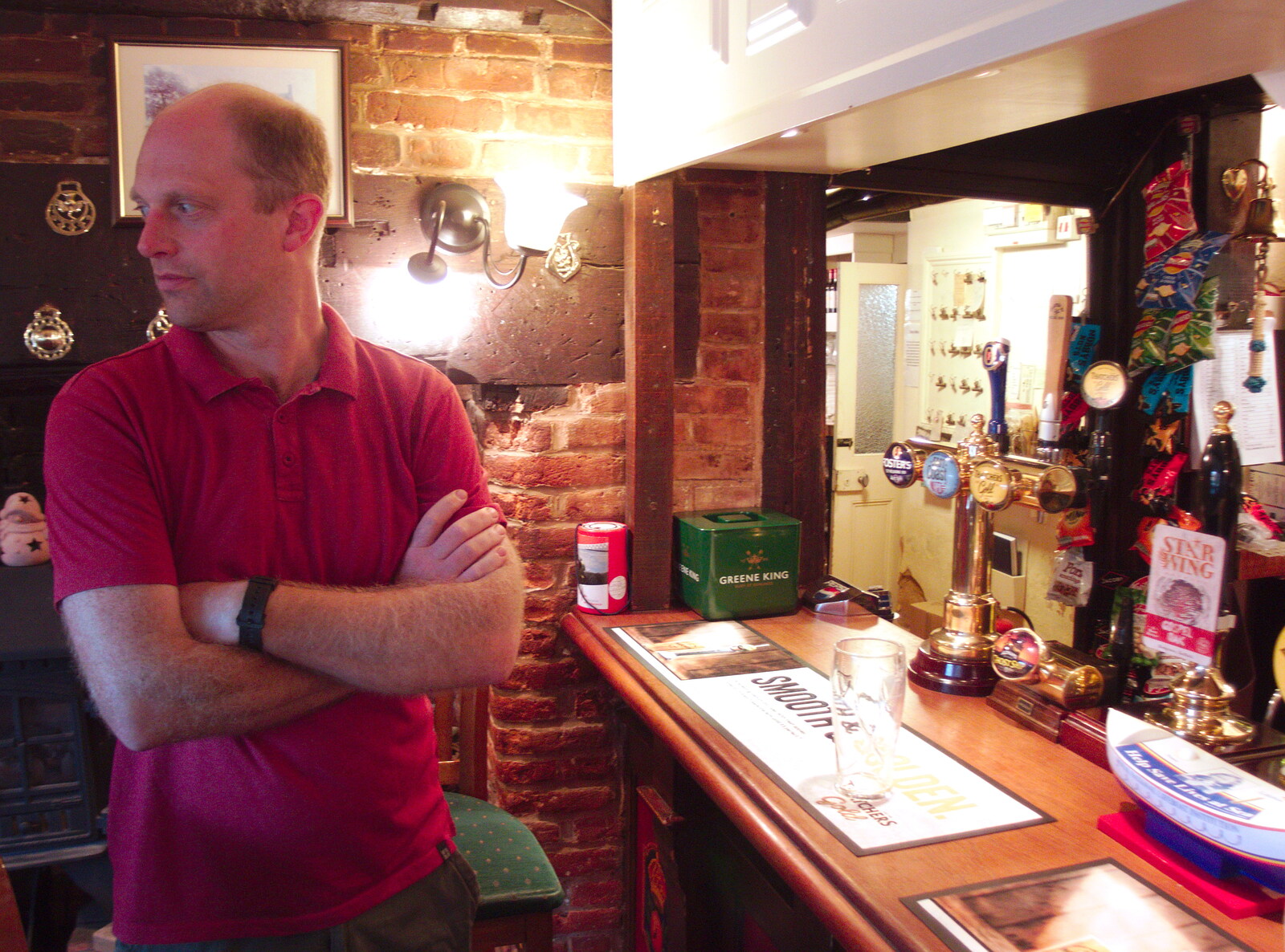 Paul at the bar from The BSCC at North Lopham, and the GSB Mayor's Parade, Eye, Suffolk - 23rd June 2019