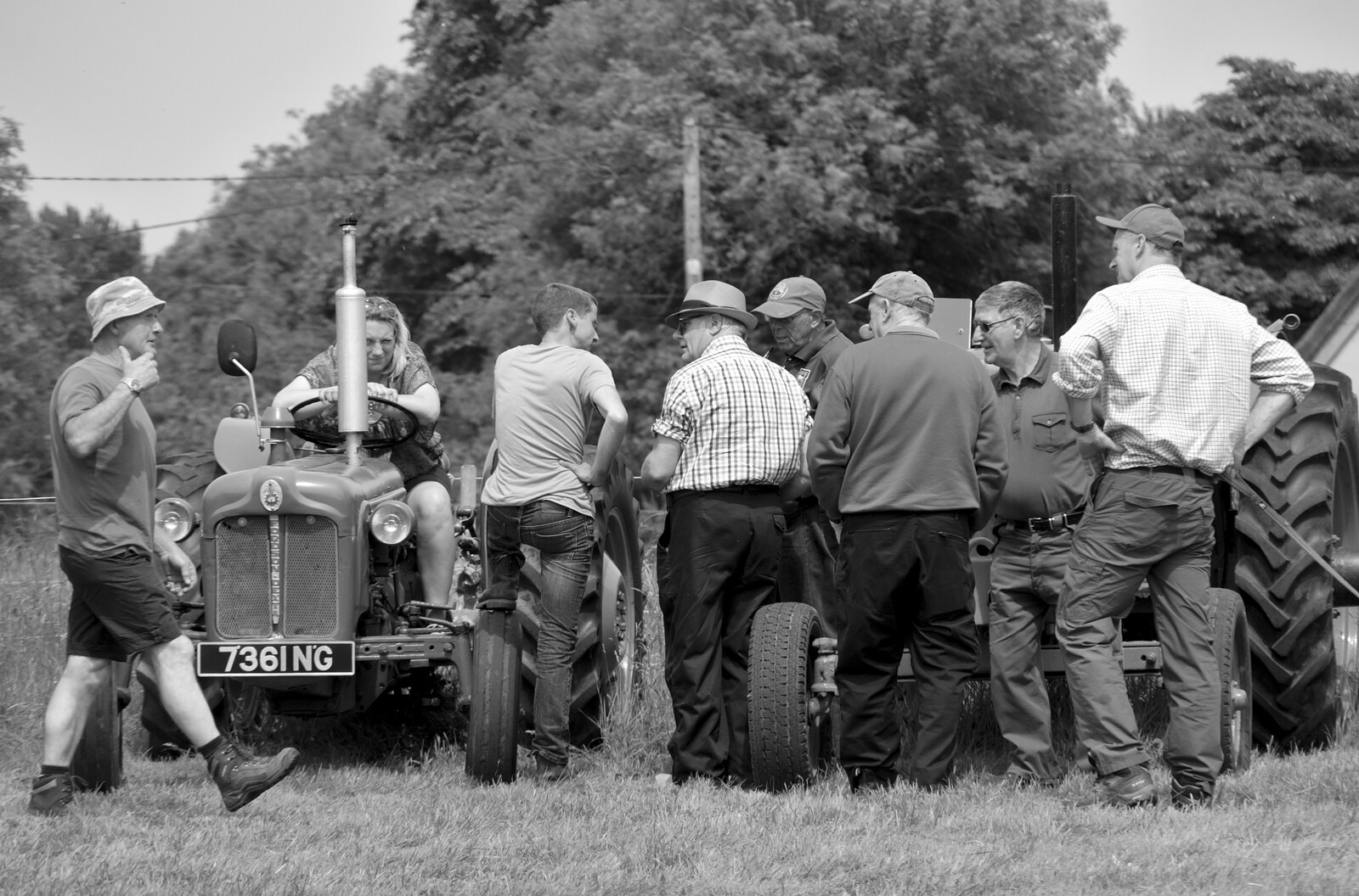 There's some kind of tractor conference going on from A Hog Roast on Little Green, Thrandeston, Suffolk - 23rd June 2019