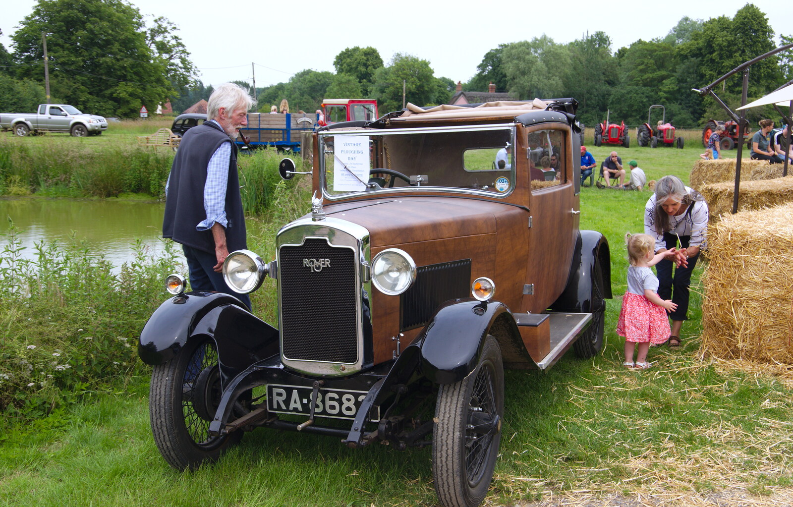 An old Rover 10 from A Hog Roast on Little Green, Thrandeston, Suffolk - 23rd June 2019