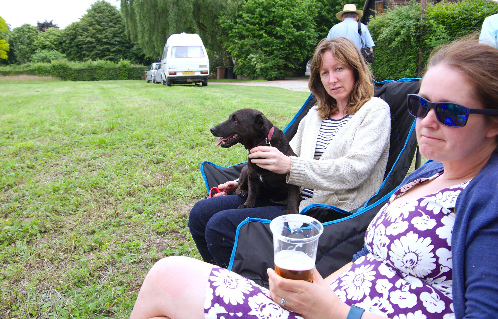 Martina and Isobel chat from A Hog Roast on Little Green, Thrandeston, Suffolk - 23rd June 2019