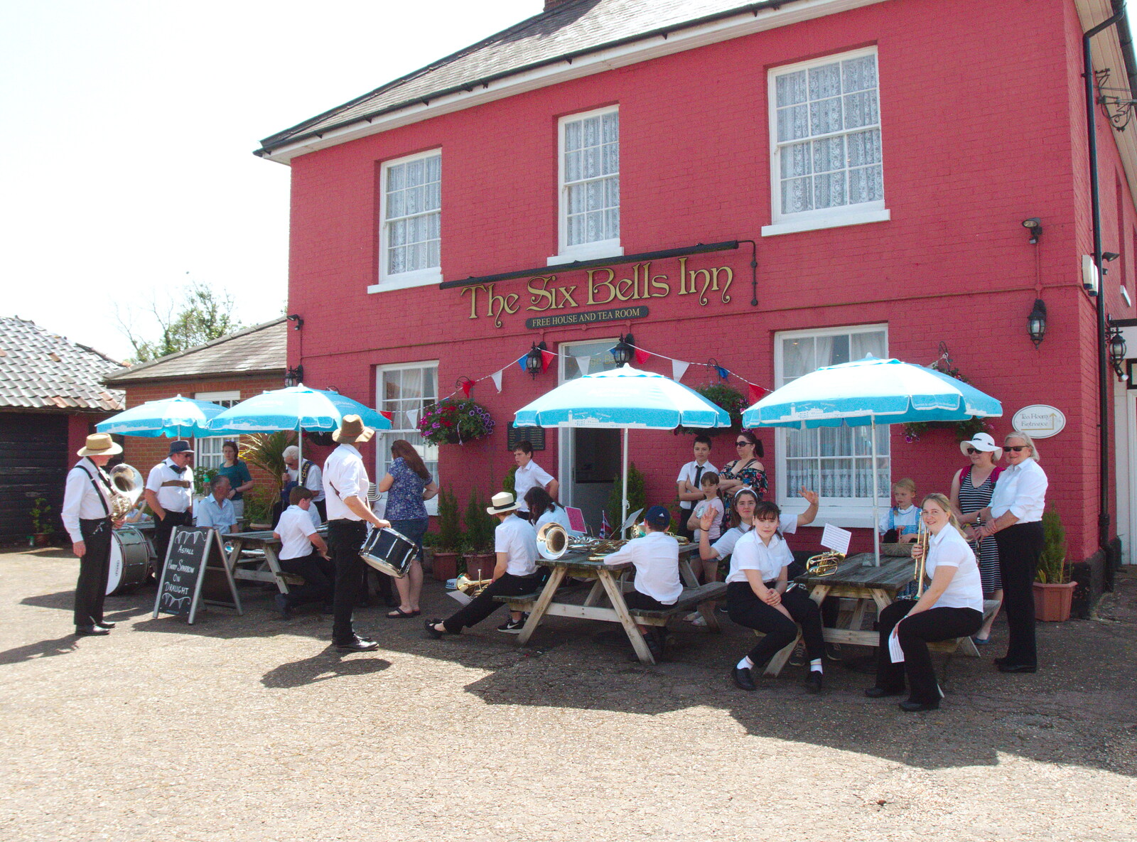The GSB outside the Six Bells pub in Gislingham from GSB and the Gislingham Fete, Suffolk - 29th June 2019