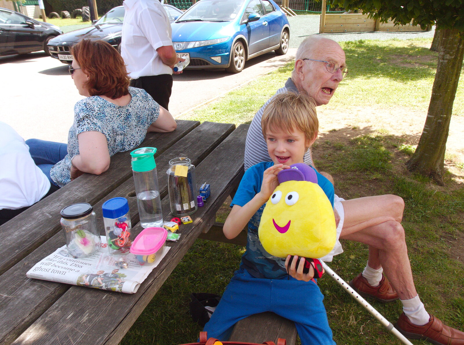 Harry and Grandad from GSB and the Gislingham Fete, Suffolk - 29th June 2019