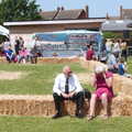 Sitting on bales, GSB and the Gislingham Fete, Suffolk - 29th June 2019