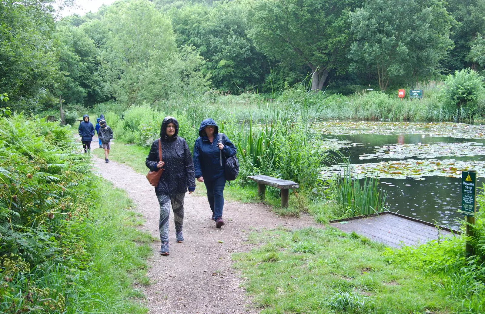 It's a bit wet as we wander to Kelling Halt , from Kelling Camping and the Potty Morris Festival, Sheringham, North Norfolk - 6th July 2019