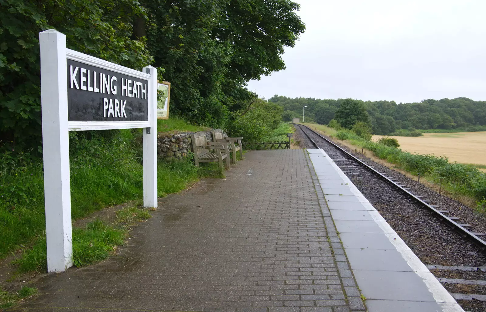 Kelling Heath Park platform, from Kelling Camping and the Potty Morris Festival, Sheringham, North Norfolk - 6th July 2019