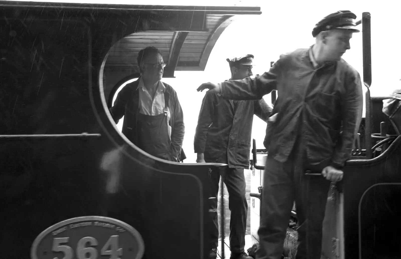 The engineers bring the train to a halt, from Kelling Camping and the Potty Morris Festival, Sheringham, North Norfolk - 6th July 2019